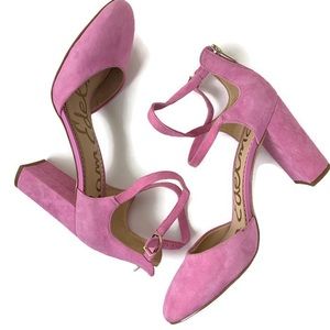 Flawed Sam Edelman Pink Suede Pump Heels Size 9M